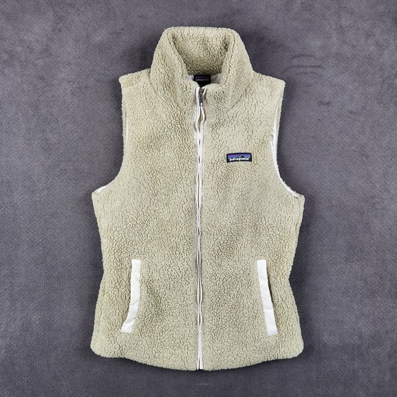 Patagonia Jackets & Blazers - Patagonia Los Gatos Vest Womens XS El Cap Khaki Sherpa Fleece Full Zip 25216‎
